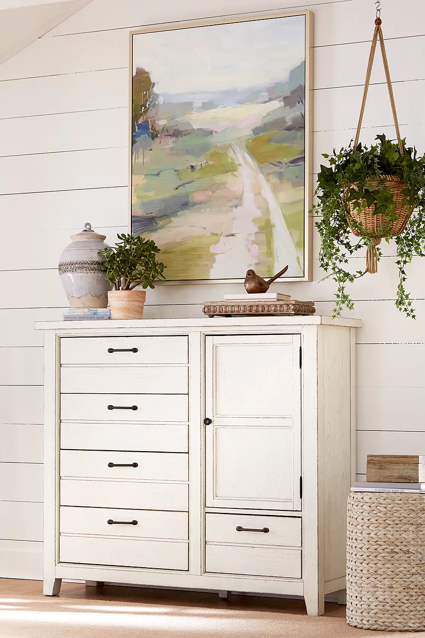 Briar Lake Door Chest in a room scene.
